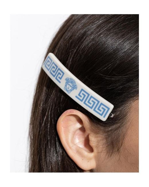 Versace Blue Plexa Hair Clip