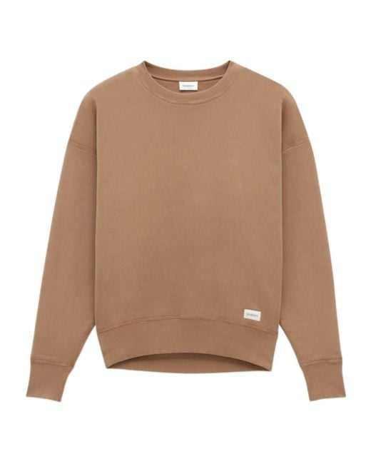 Saint Laurent Brown Caramel Coloured Plush Cotton Sweatshirt
