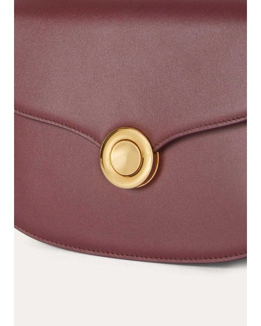 Loro Piana Purple Small Ghiera Flip Saddle Bag