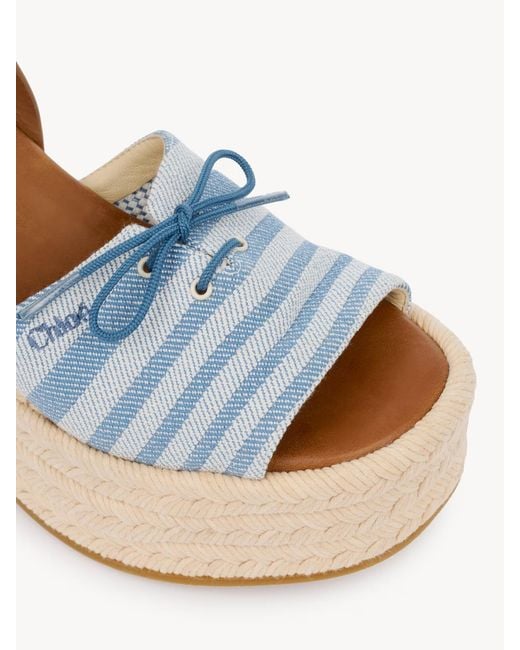 Chloé Metallic Isla Wedge Espadrille