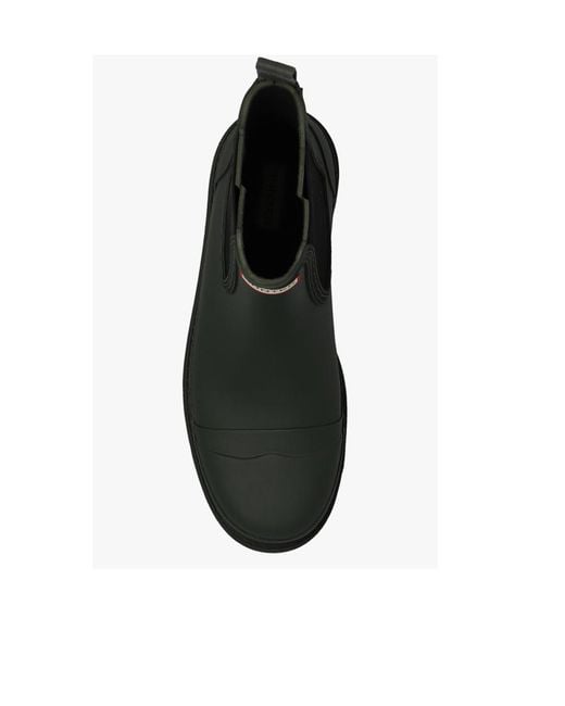 Hunter Black Logo Short Boots