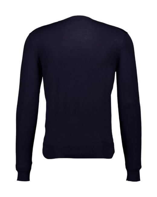Tom Ford Blue Crewneck Fine-Knit Jumper for men
