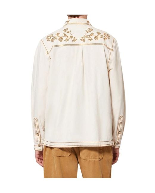 Isabel Marant Natural Rudy Embroidered Shirt for men