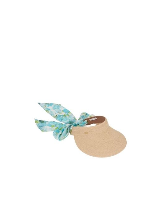 Chloé Blue Chloé Raffia Visor