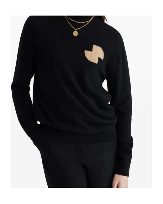 Patou Black Turtleneck Long Sleeve Sweater