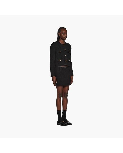 Miu Miu Black Bouclé Miniskirt