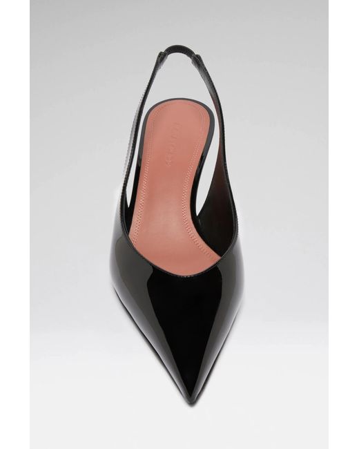 AMINA MUADDI Black Slingback Pumps