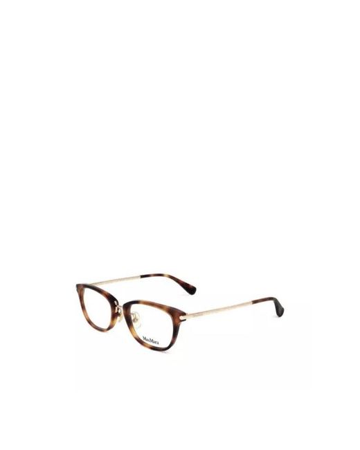 Max Mara White Rectangle Frame Glasses