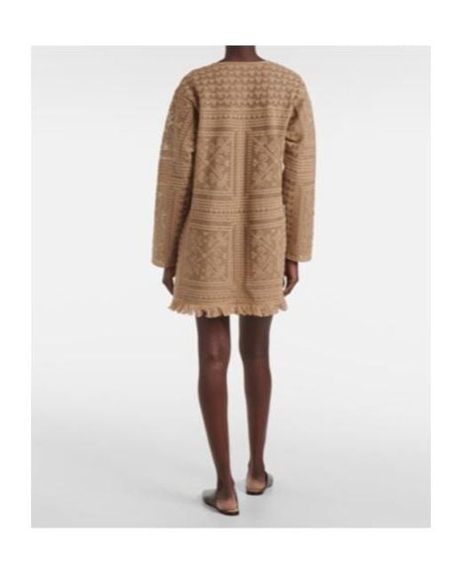 Alanui Natural Kiss By The Book Lace Minidress