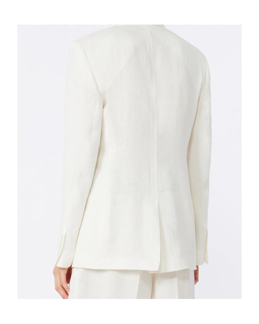Max Mara White Studio Bello Single-Breasted Blazer