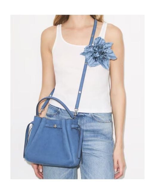 Tory Burch Blue Romy Bucket Bag