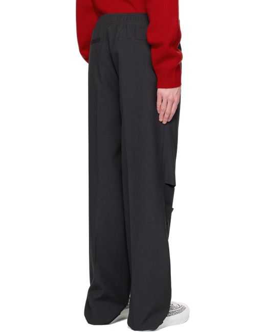 Givenchy Black Worn Effect Straight-Leg Trousers for men