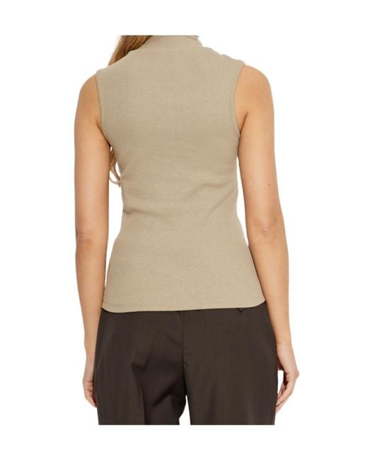 Lemaire Natural Draped Panelled Sleeveless Top