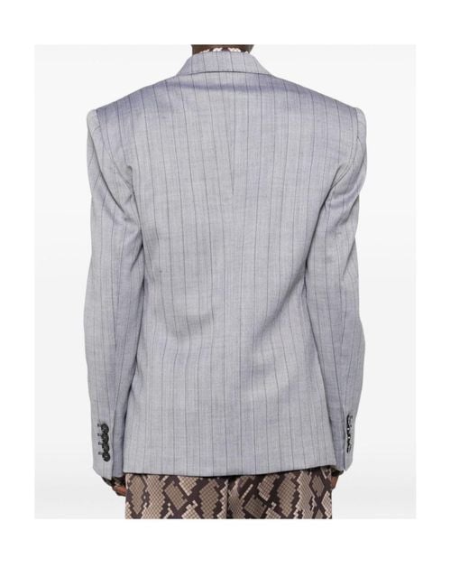 Stella McCartney Gray Wool Double-Breasted Jacket