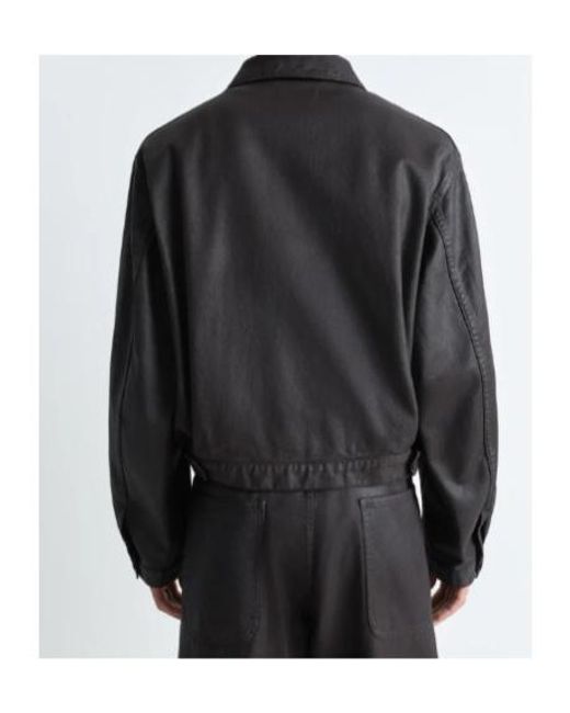 Lemaire Black Buttoned Trucker Jacket for men