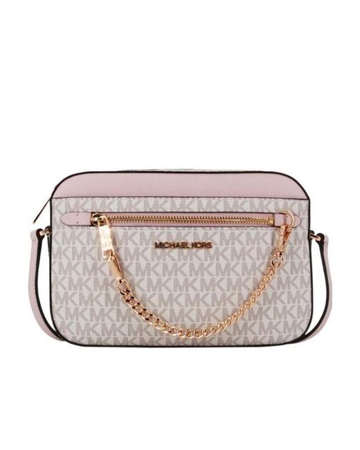 Michael Kors Natural Zippered Crossbody Bag