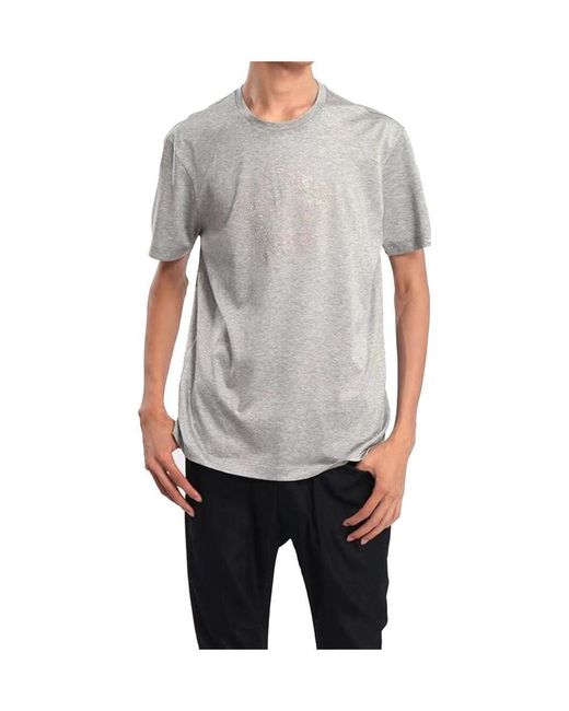 Versace Gray Medusa Logo T-Shirt With Round Neck for men