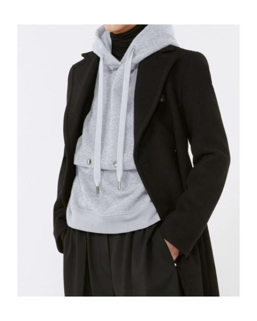 Sportmax Gray Hooded Sweatshirt