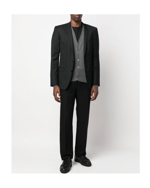 Colombo Gray Button-Down Knit Cardigan for men