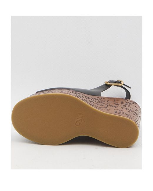 Chloé Brown Chloé Maxime Wedge Sandals
