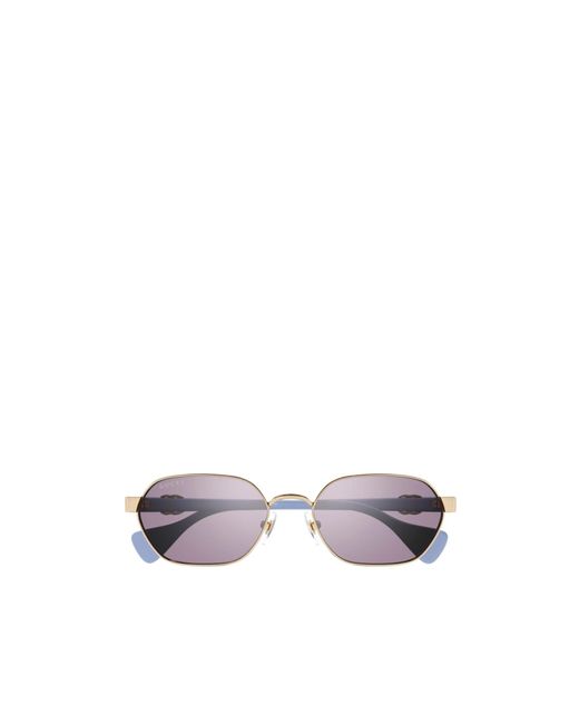 Gucci White Eyewear Geometric Frame Sunglasses