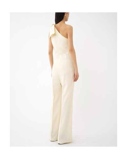 Chloé White Chloé One-Shoulder Jumpsuit