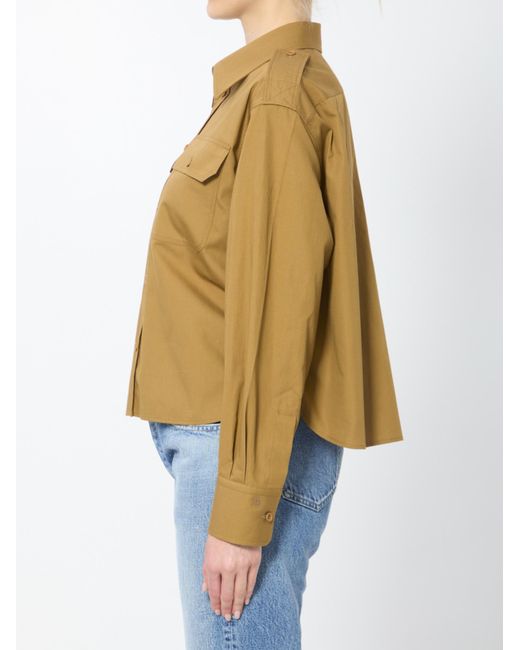 Céline Blue Cropped Shirt