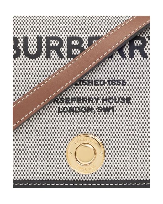 Burberry Gray Horseferry Print Penny Crossbody Bag