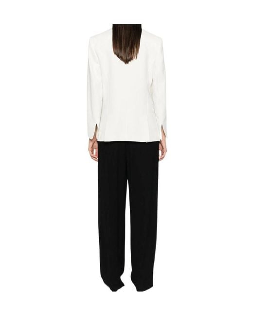 Giorgio Armani White Long-Sleeved Suit Jacket