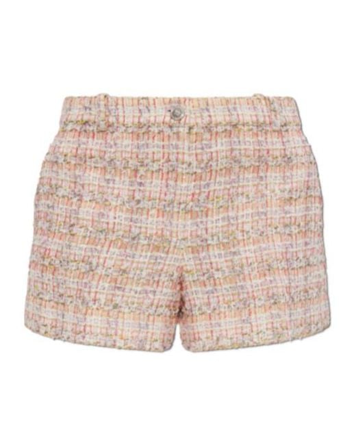Versace Natural Lurex Thread Tweed Shorts
