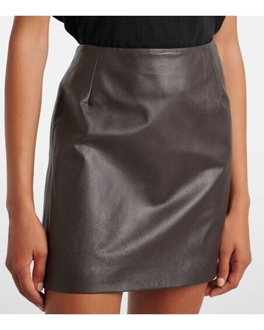 Blazé Milano Gray Coci Leather Miniskirt