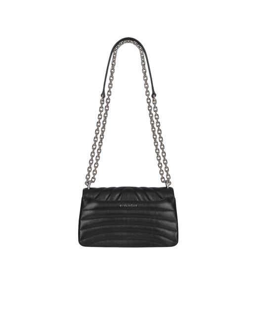 Givenchy Black Small 4G Plaque Quilted Shoulder Bag