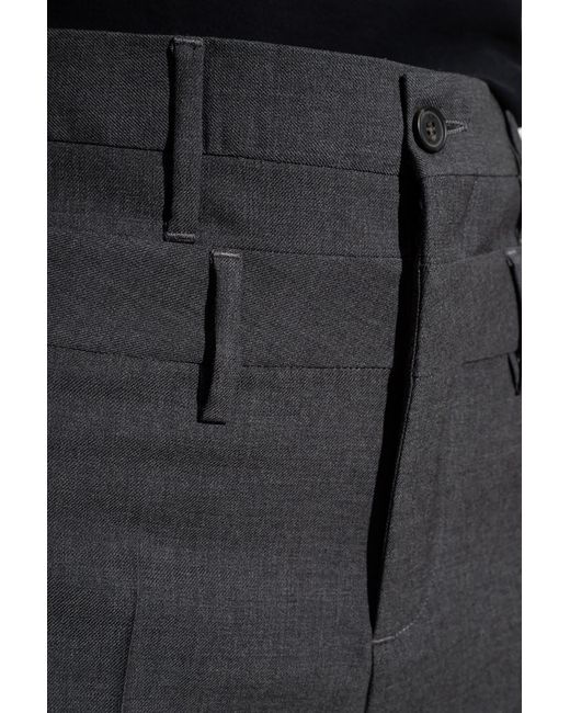 Ambush Gray Double-Waist Straight-Leg Trousers