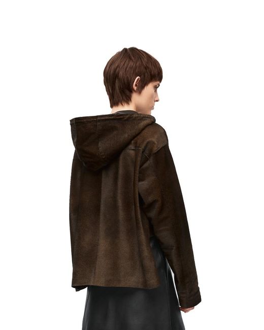Loewe Brown Hooded Jacket