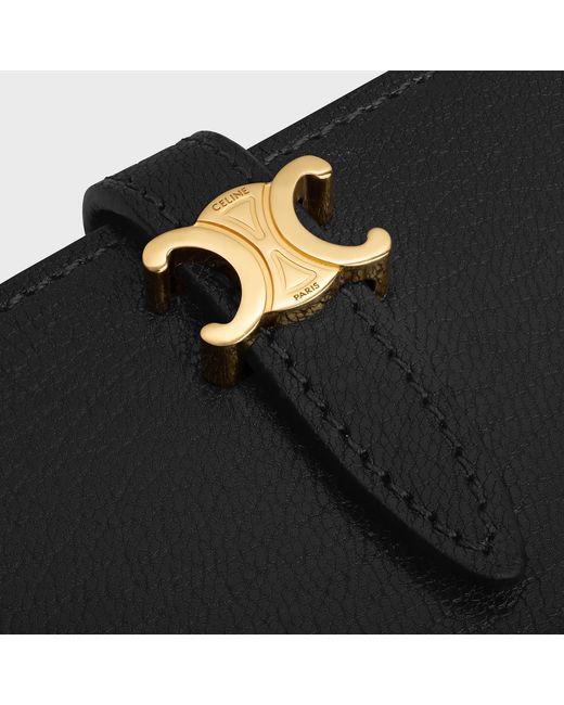 Céline Black Bi-Fold Card Holder Triomphe Pontet