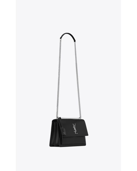 Saint Laurent Black Sunset Medium Shoulder Bag