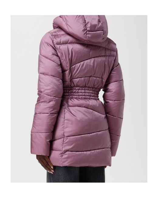 EA7 Purple Long-Sleeved Cotton-Padded Jacket