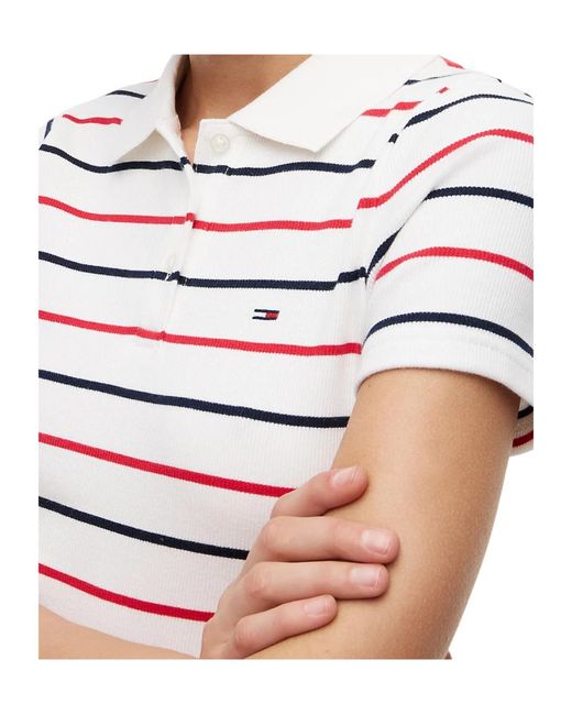Tommy Hilfiger White Slim Fit Ribbed Polo Shirt