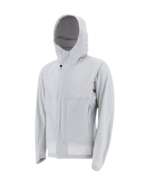 Herno Gray Minimal Technical Hooded Jacket for men