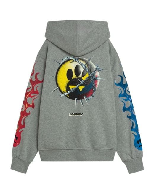 Barrow Gray Felpa Hoodie for men