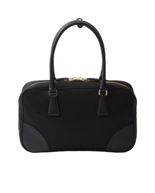 Prada Black Medium Re-Edition 1978 Logo Tote Bag
