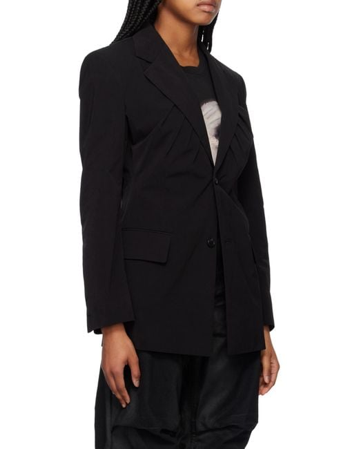 we11done Black Pleated Suit Coat