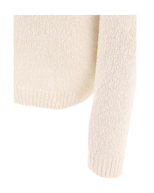 A.P.C. White Gaston Long-Sleeved Crewneck Sweater for men