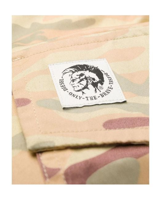 DIESEL Natural Slim Camouflage Cargo Pants for men