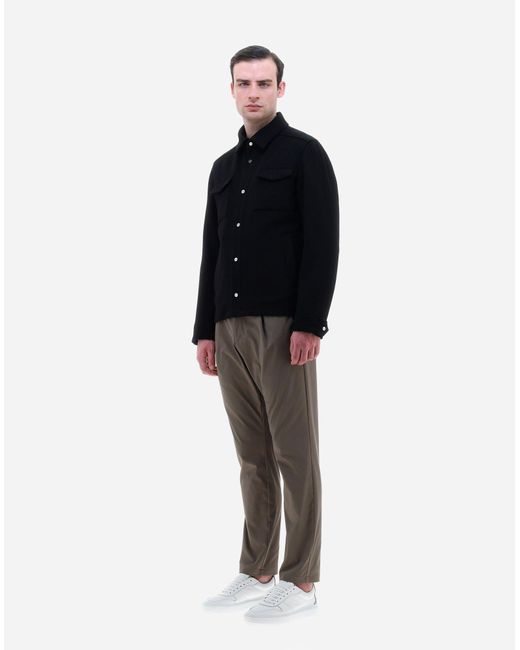 Herno Black Buttoned Shirt Jacket for men