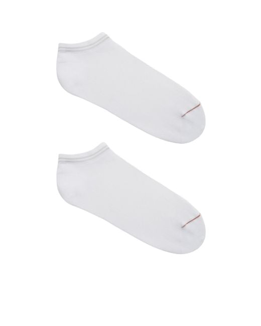 Zegna White Cotton Blend Socks for men