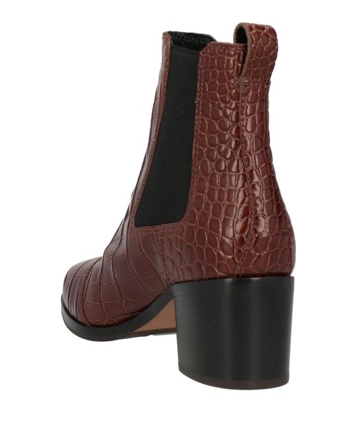 Rag & Bone Brown Croc-Embossed Leather Chelsea Boots