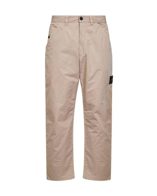 Stone Island Natural Desert Ripstop Straight-Leg Trousers for men