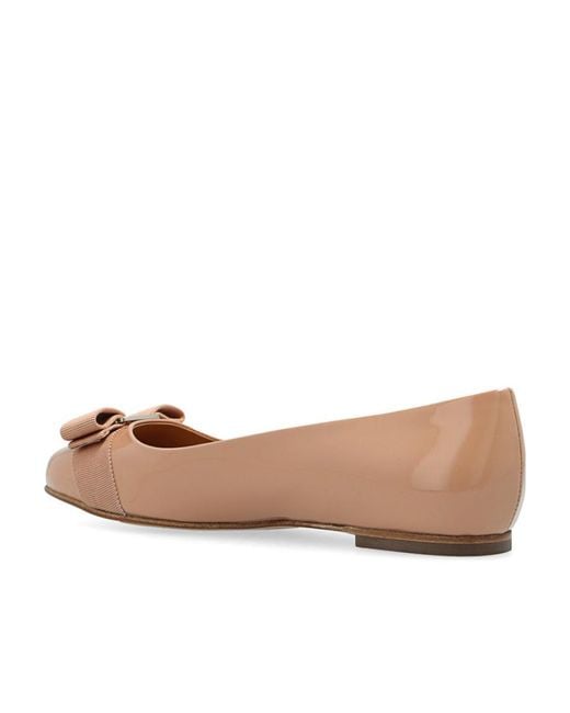 Ferragamo Brown Ferragamo Varina Ballet Flats