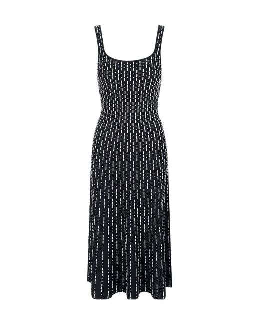 Staud Black Ellison Square Neck Dress